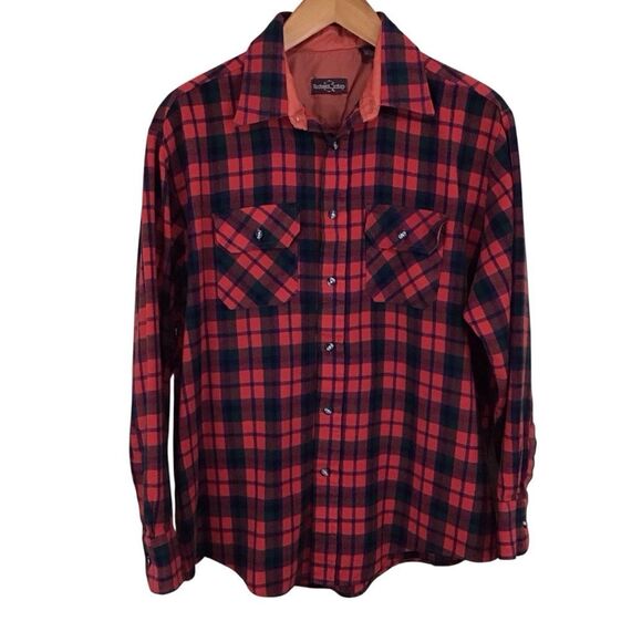 Northwest Territory Red and Navy Plaid Button Up Shirt XL - Picture 1 of 9